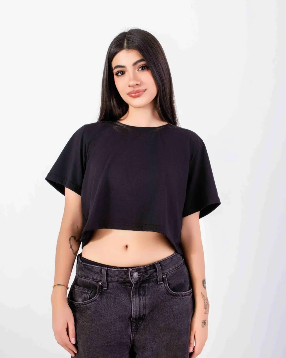 Crop Basic Negro - Imagen 2