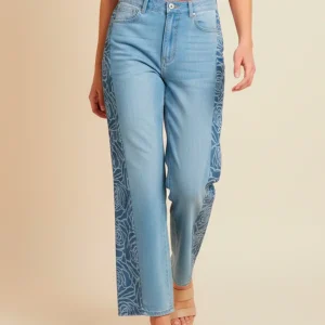 Jeans devoré lateral