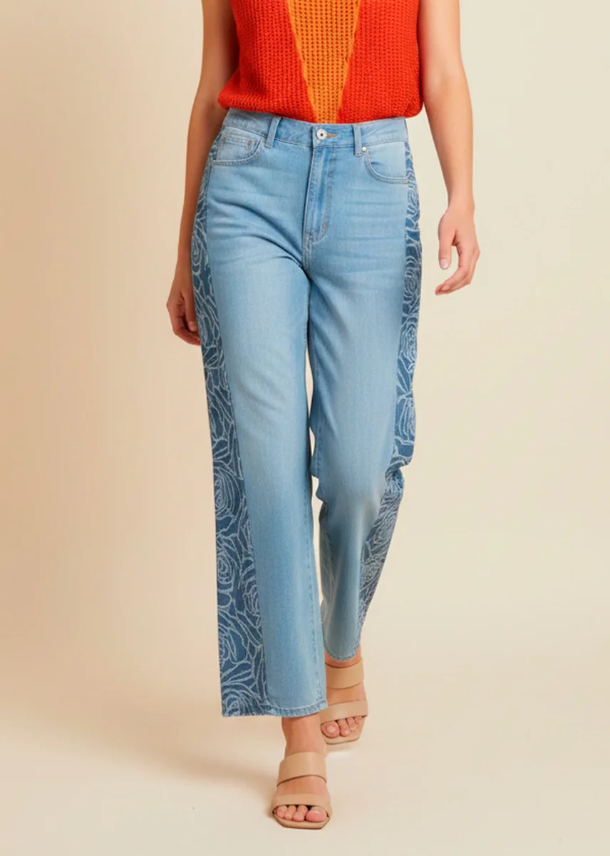 Jeans devoré lateral - Imagen 2