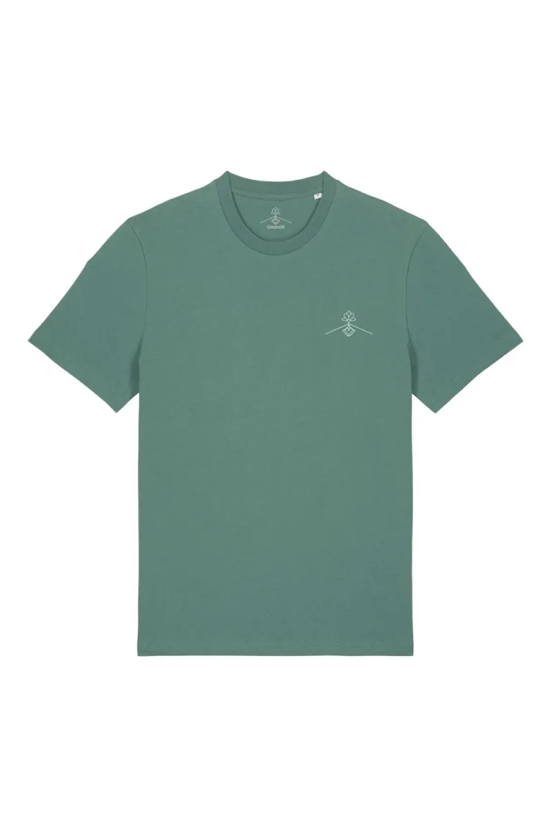 Camiseta algodón orgánico - Verde Étnico - Imagen 3