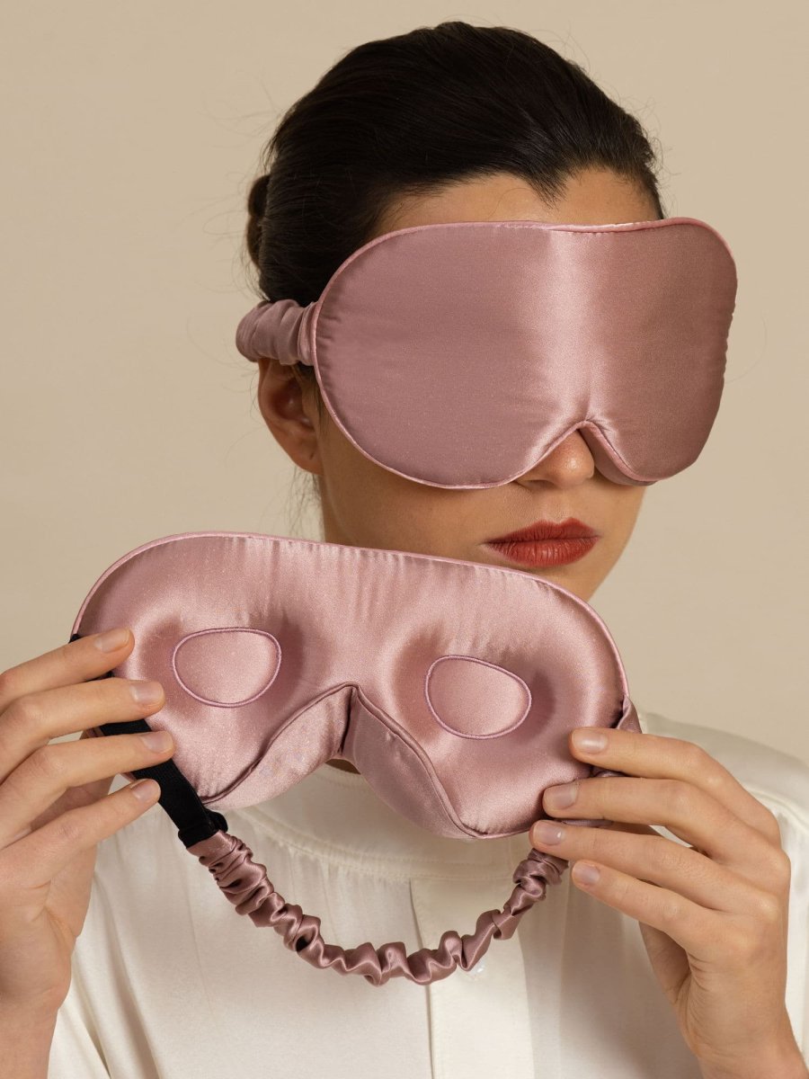 22 Momme Máscara De Sueño 3D De Seda Pura Con Aletas Nasales Mejoradas - Imagen 5