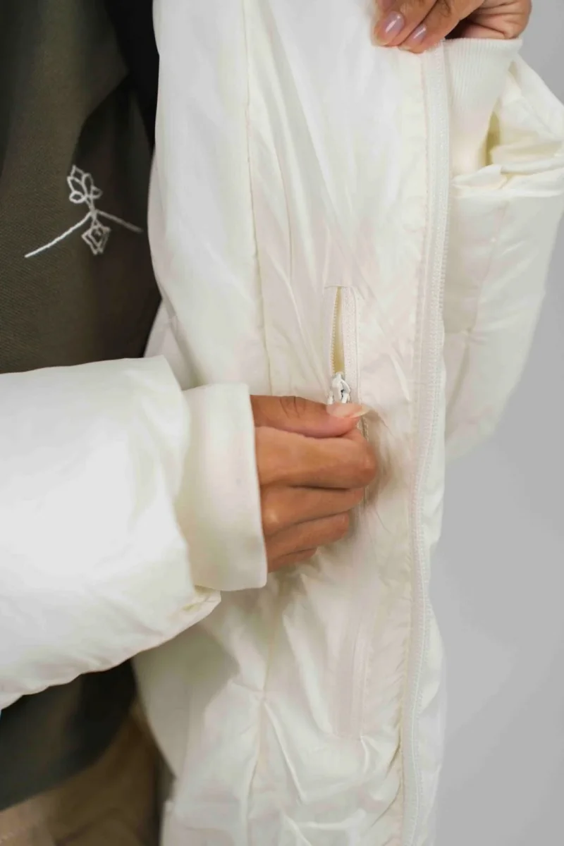 Anorak acolchado materiales reciclados - Blanco - Imagen 5