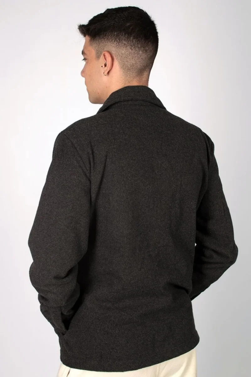 Chaqueta materiales reciclados - Gris Oscuro Jaspeado - Imagen 5