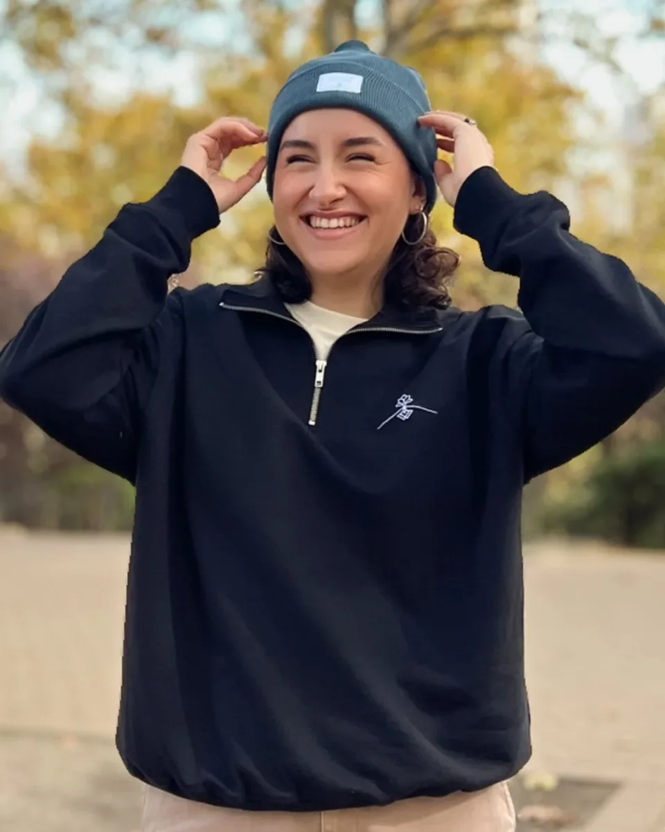 Sudadera 100% orgánica - Negro - Imagen 6