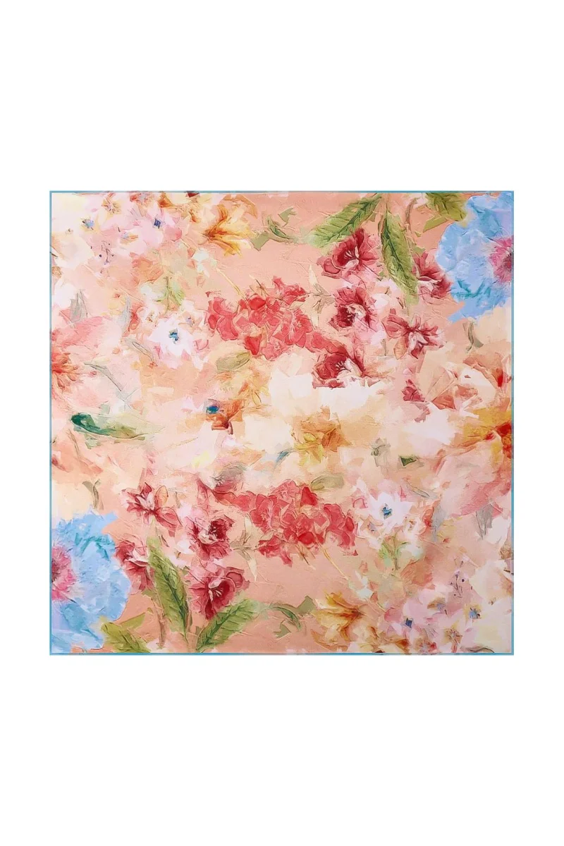 Pure Silk Floral Bliss Square Scarf - Tamaño 53x53cm - Imagen 2