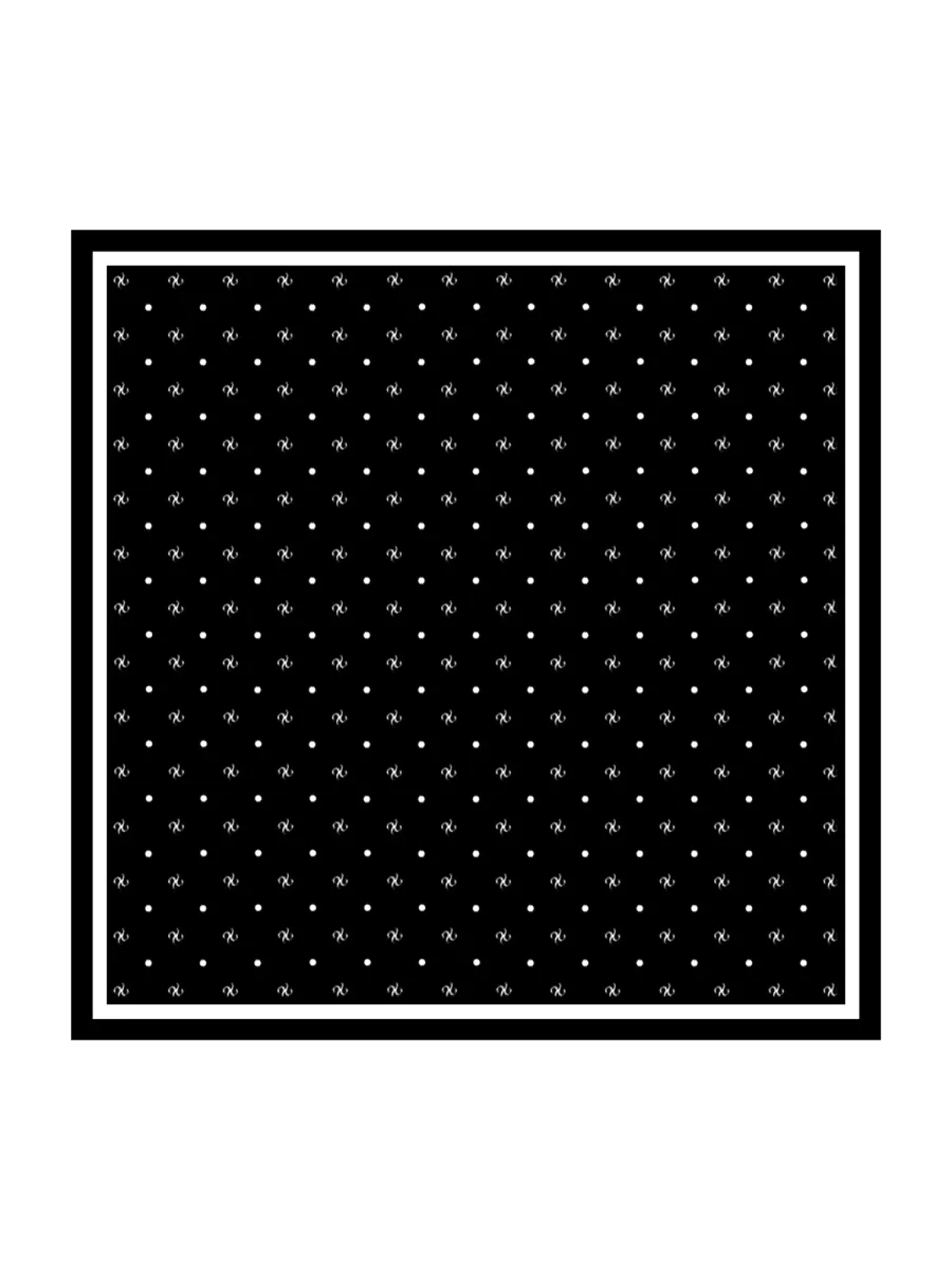 Pañuelo Cuadrado de Seda Pura SilkSilky Estampado de Marca - Tamaño 90x90cm - Imagen 2