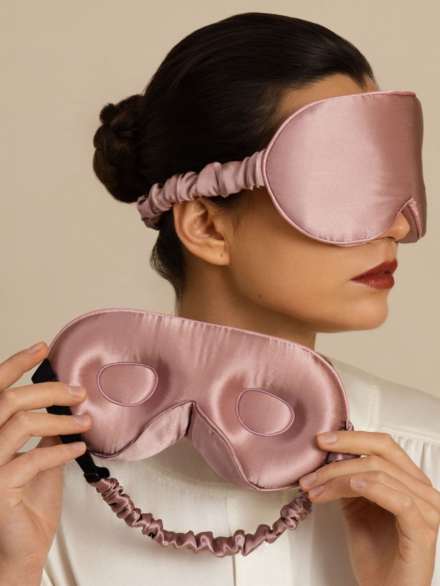 22 Momme Máscara De Sueño 3D De Seda Pura Con Aletas Nasales Mejoradas - Imagen 4