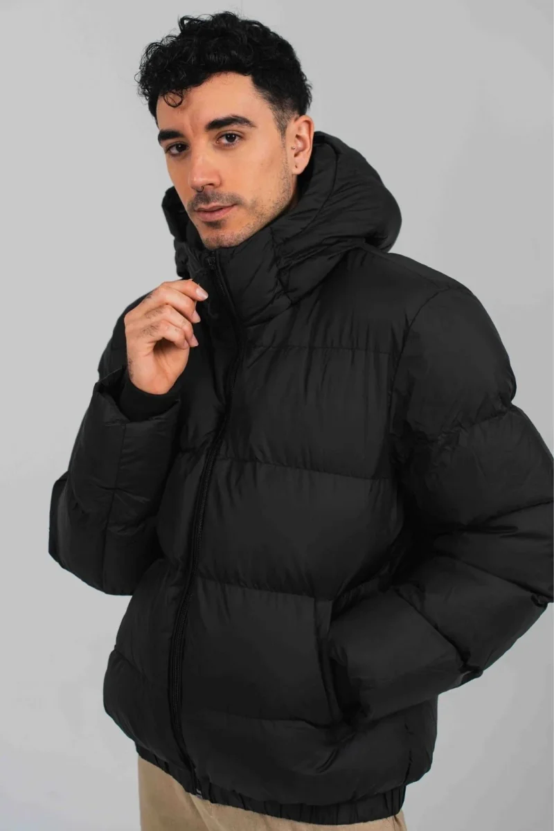 Anorak acolchado materiales reciclados - Negro - Imagen 2