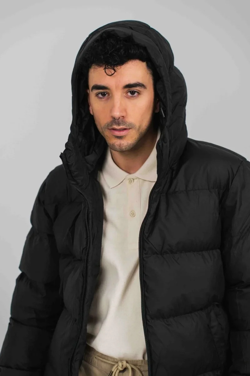 Anorak acolchado materiales reciclados - Negro - Imagen 8