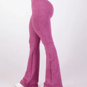 Pantalón Campana Rosa Jaspe 3.0 Control Abdomen y Bolsillo