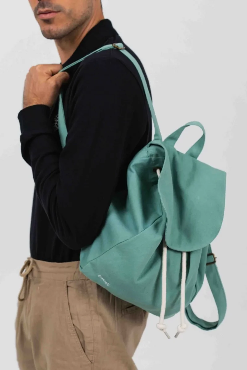 Mochila orgánica - Verde Vintage - Imagen 8
