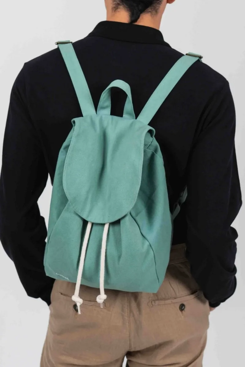 Mochila orgánica - Verde Vintage - Imagen 9