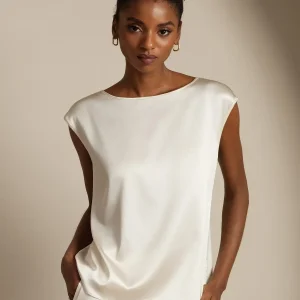 19Momme Seda Capa Manga Blusa