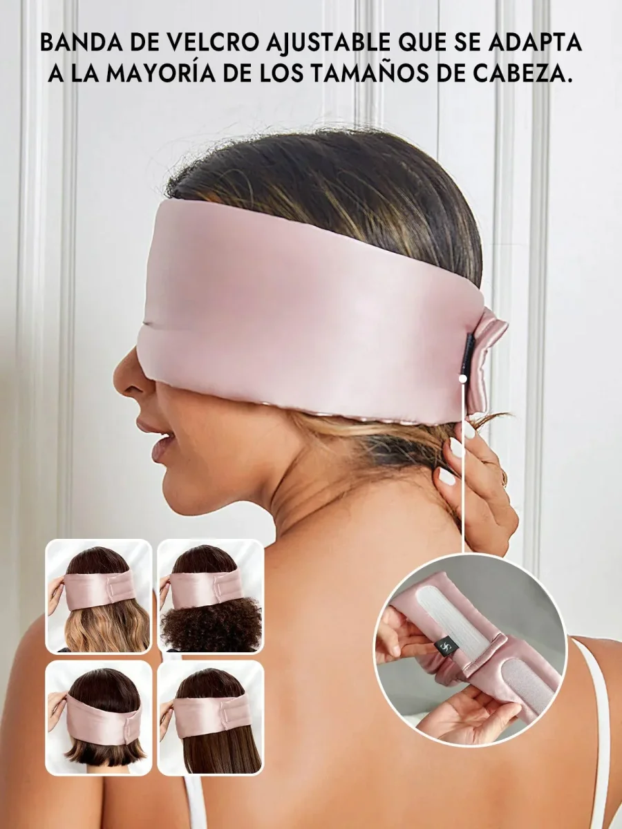 Elegante antifaz para dormir de seda de una pieza - Imagen 5