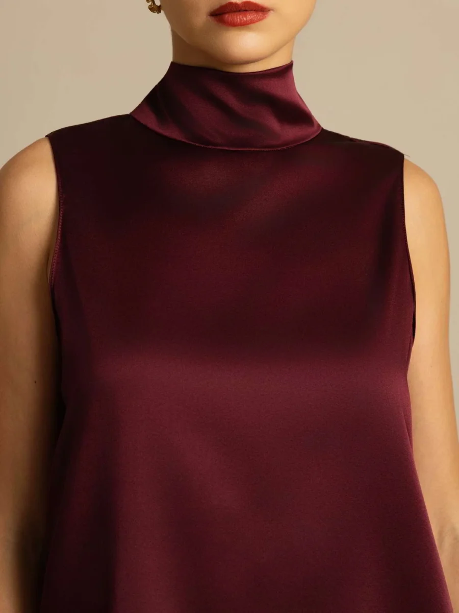 19Momme Seda Lazo Cuello Blusas - Imagen 6