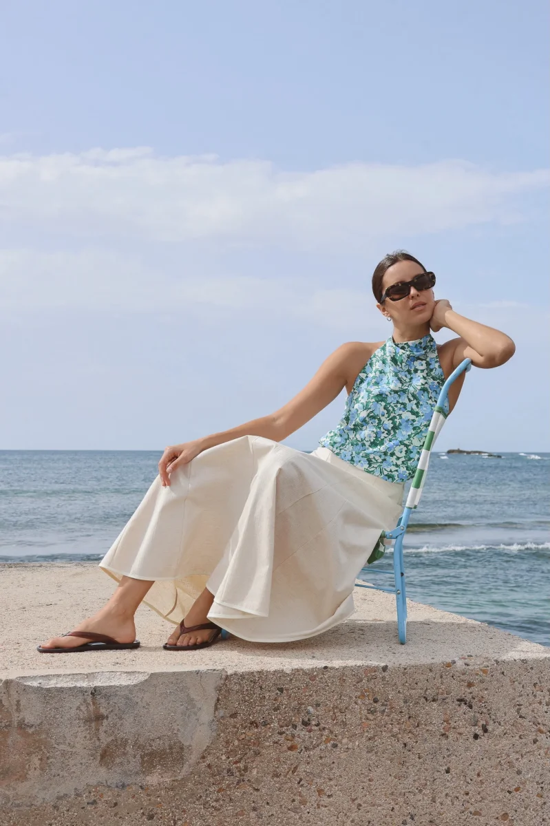Falda Vela Midi Crudo - Imagen 7