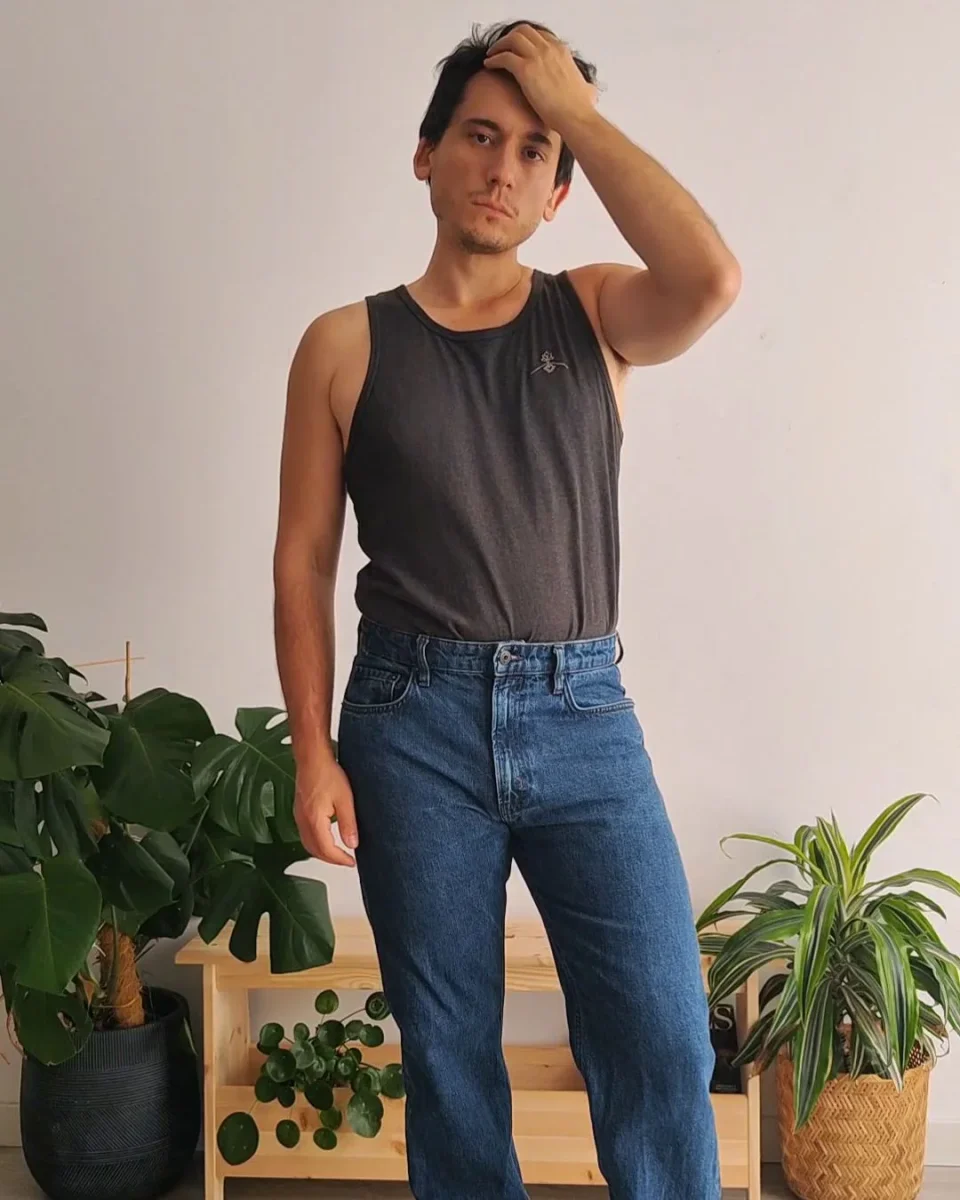 Camiseta tirantes orgánica - Gris Oscuro Jaspeado - Imagen 6