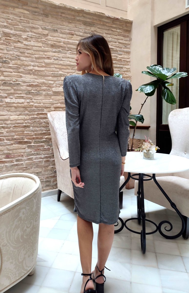 Vestido Brillo | Talla Única | Plata | Saint-Lauren - Imagen 3