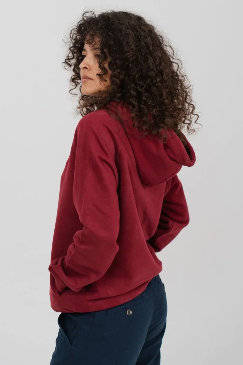 Sudadera orgánica - Burdeos - Imagen 5