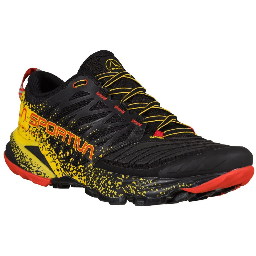 Zapatillas trail running La Sportiva AKASHA II (amarillo-negro) - Imagen 2