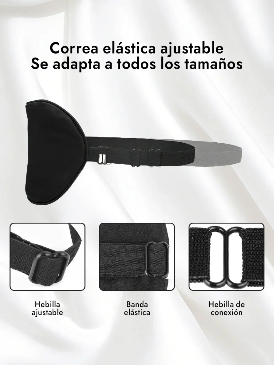 Pura Seda Elástica Banda Dormir Antifaz - Imagen 5