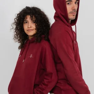 Sudadera orgánica - Burdeos