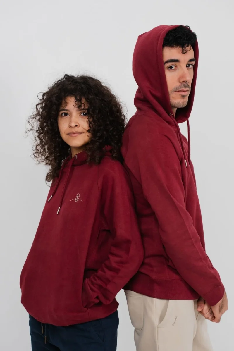Sudadera orgánica - Burdeos