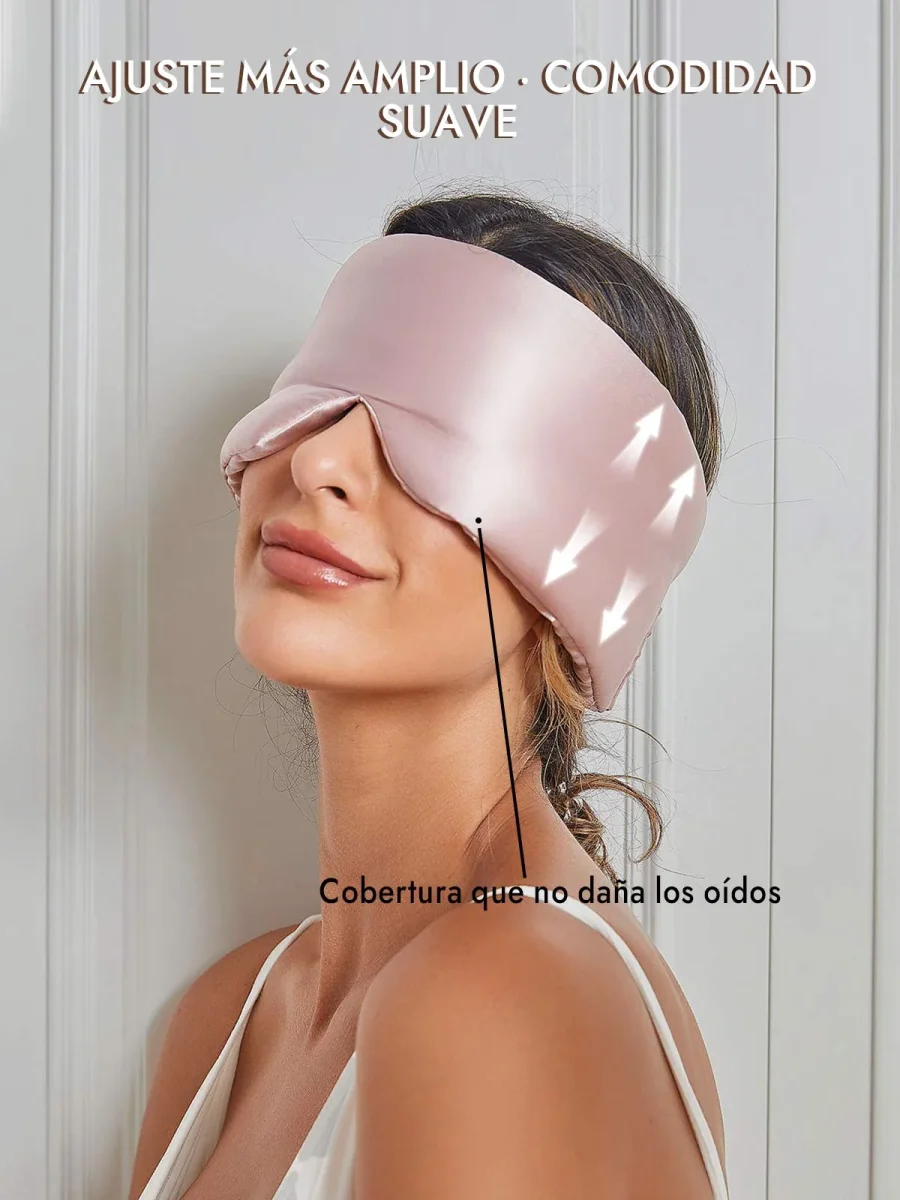 Elegante antifaz para dormir de seda de una pieza - Imagen 4