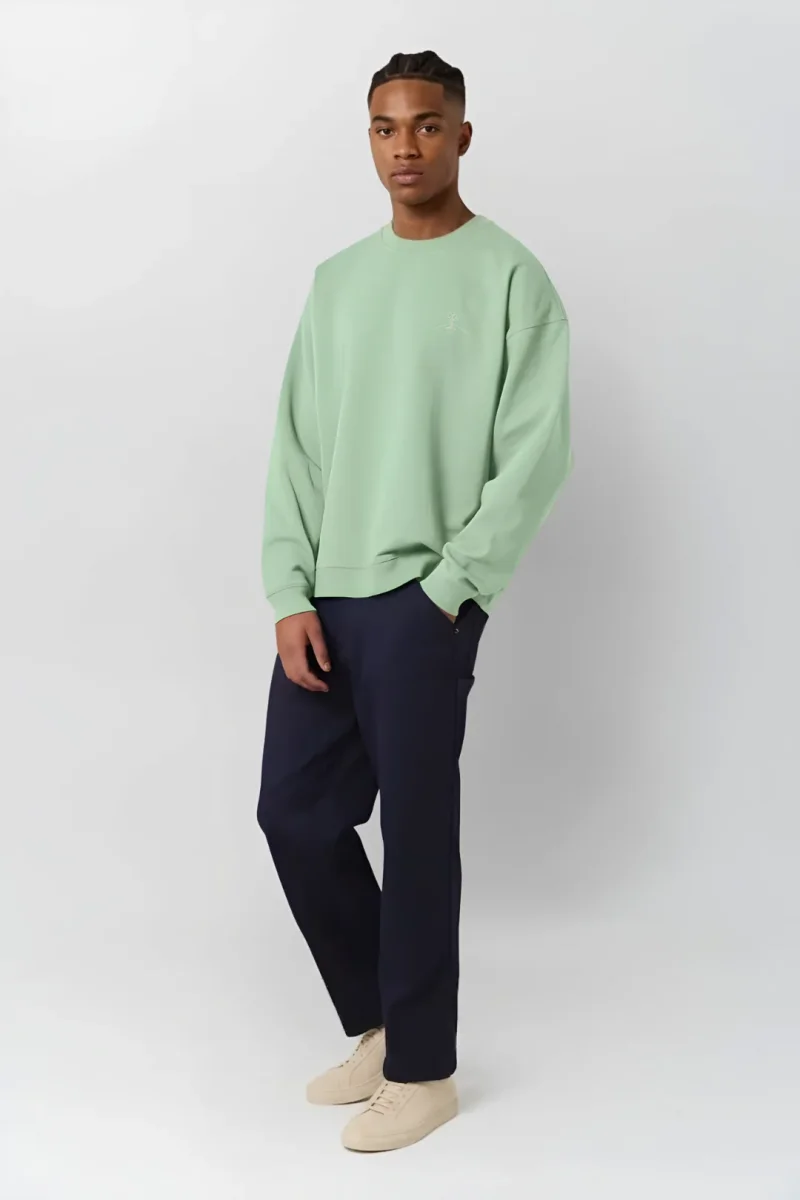 Sudadera algodón orgánico - Jade Profundo - Imagen 3