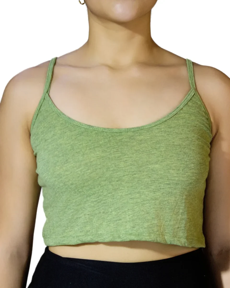 SALE Top Tiras Verde Jaspe MS - Imagen 2