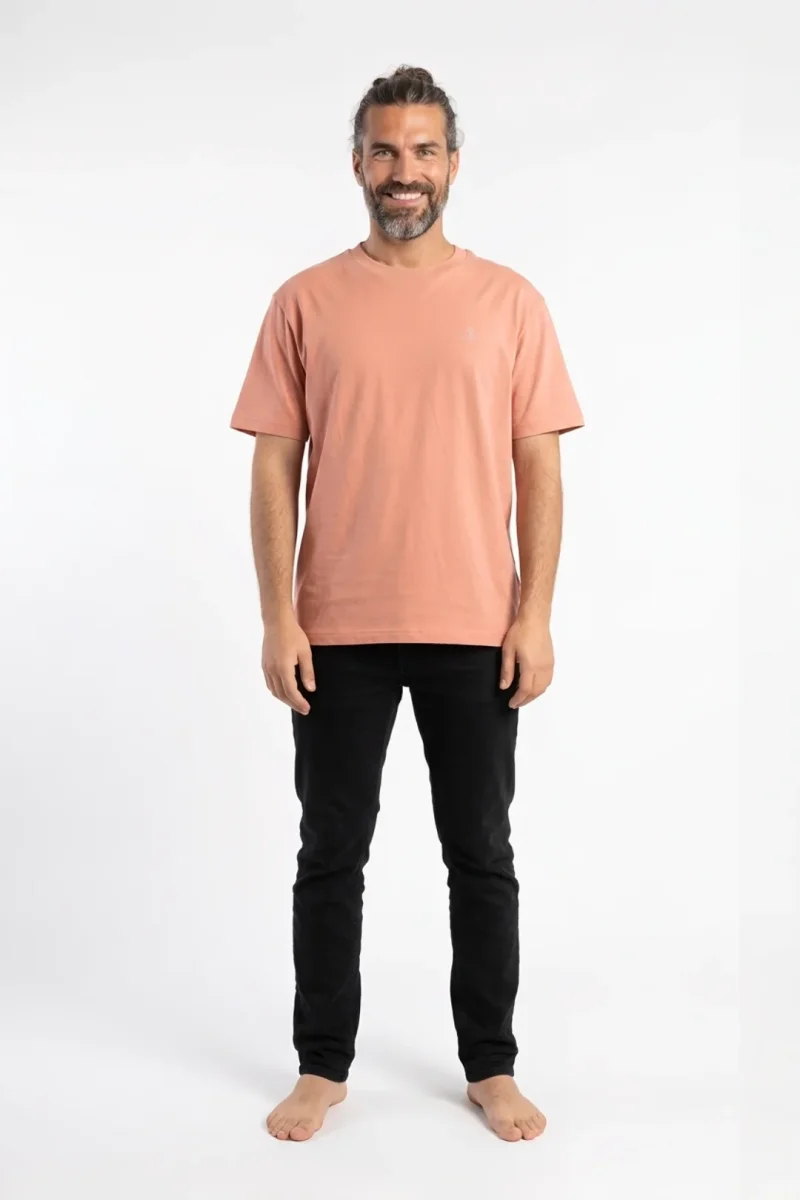 Camiseta orgánica - Rosa Salmón - Imagen 3