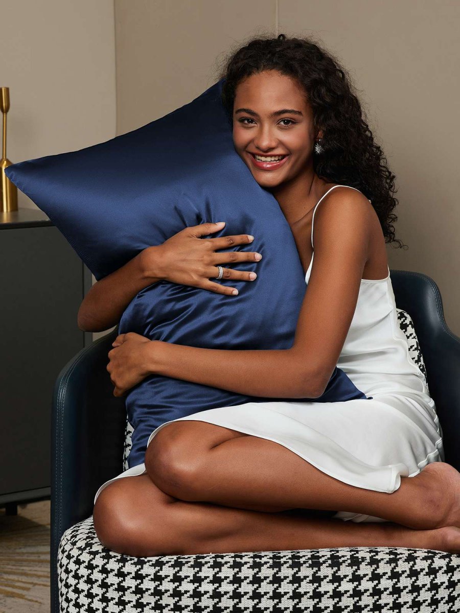19Momme 100% Funda Almohada de Seda - Cierre Cremallera - Imagen 3