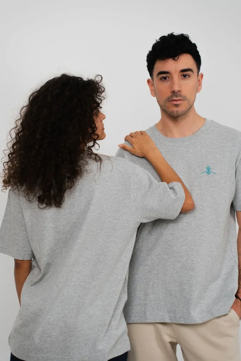 Camiseta orgánica - Gris Jaspeado - Imagen 2