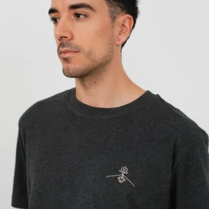 Camiseta orgánica - Gris Oscuro Jaspeado