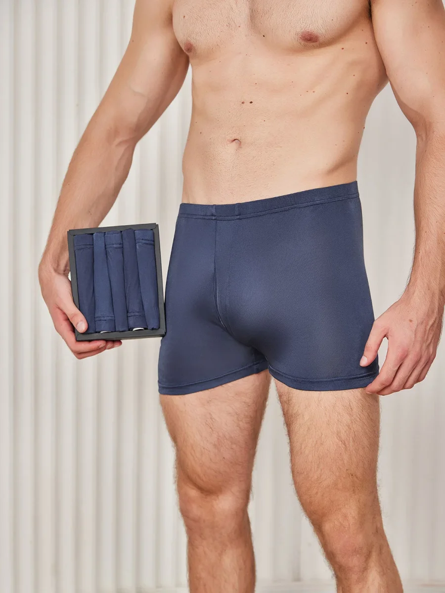 5 Piezas Bóxers de Hombre en Seda Pura con Bragueta - Imagen 4