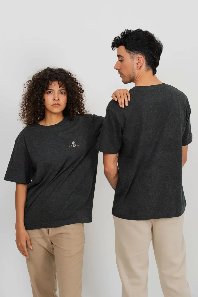 Camiseta orgánica - Gris Oscuro Jaspeado - Imagen 4