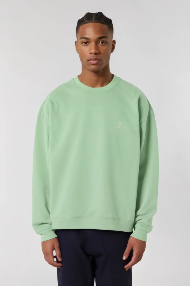Sudadera algodón orgánico - Jade Profundo - Imagen 7