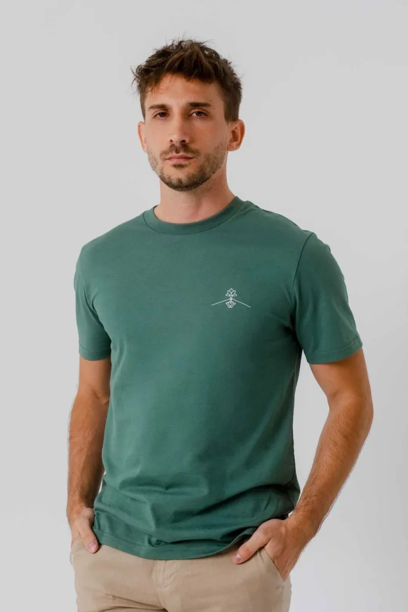 Camiseta algodón orgánico - Verde Étnico - Imagen 4