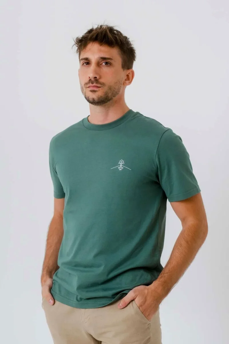 Camiseta algodón orgánico - Verde Étnico - Imagen 7