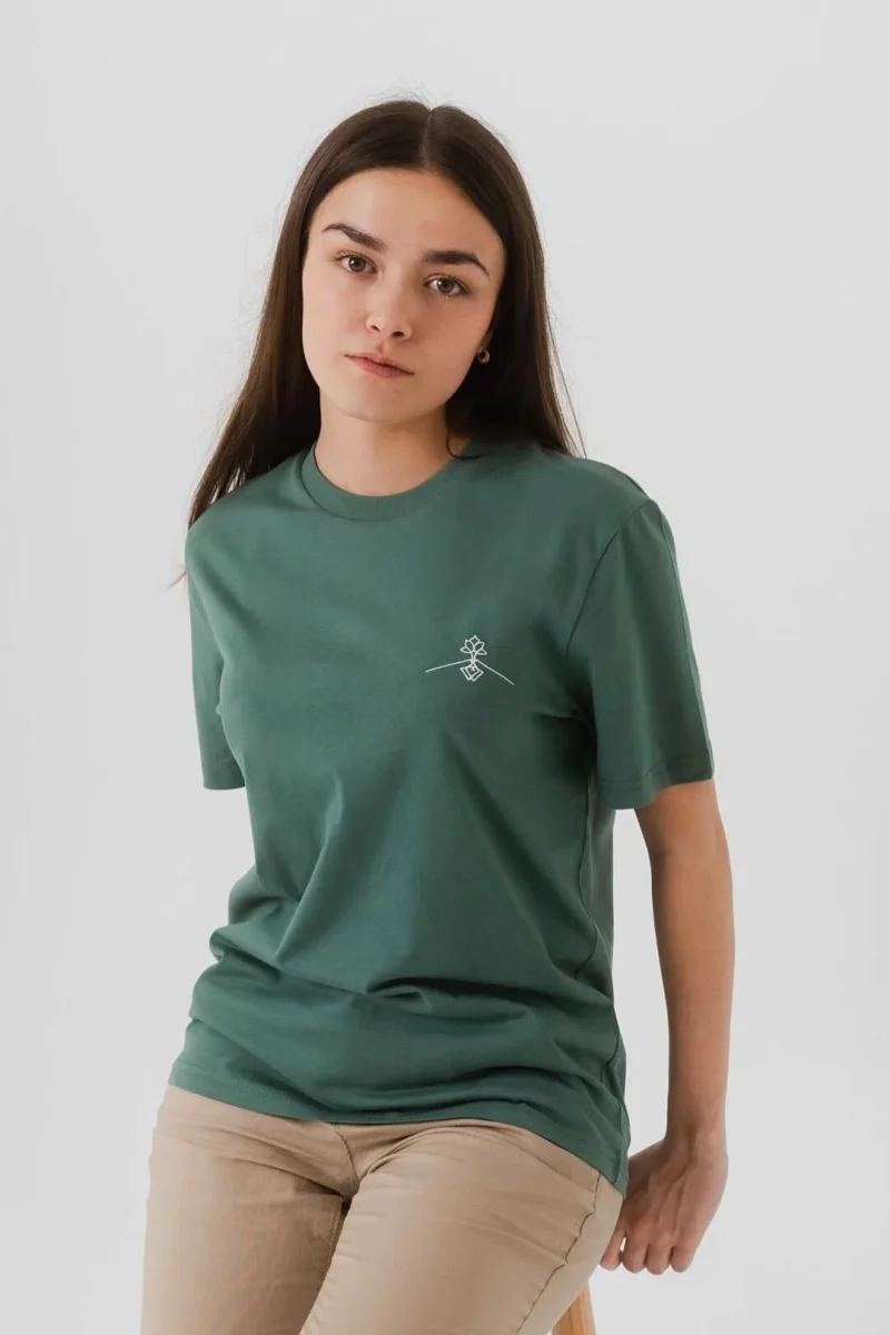 Camiseta algodón orgánico - Verde Étnico - Imagen 2