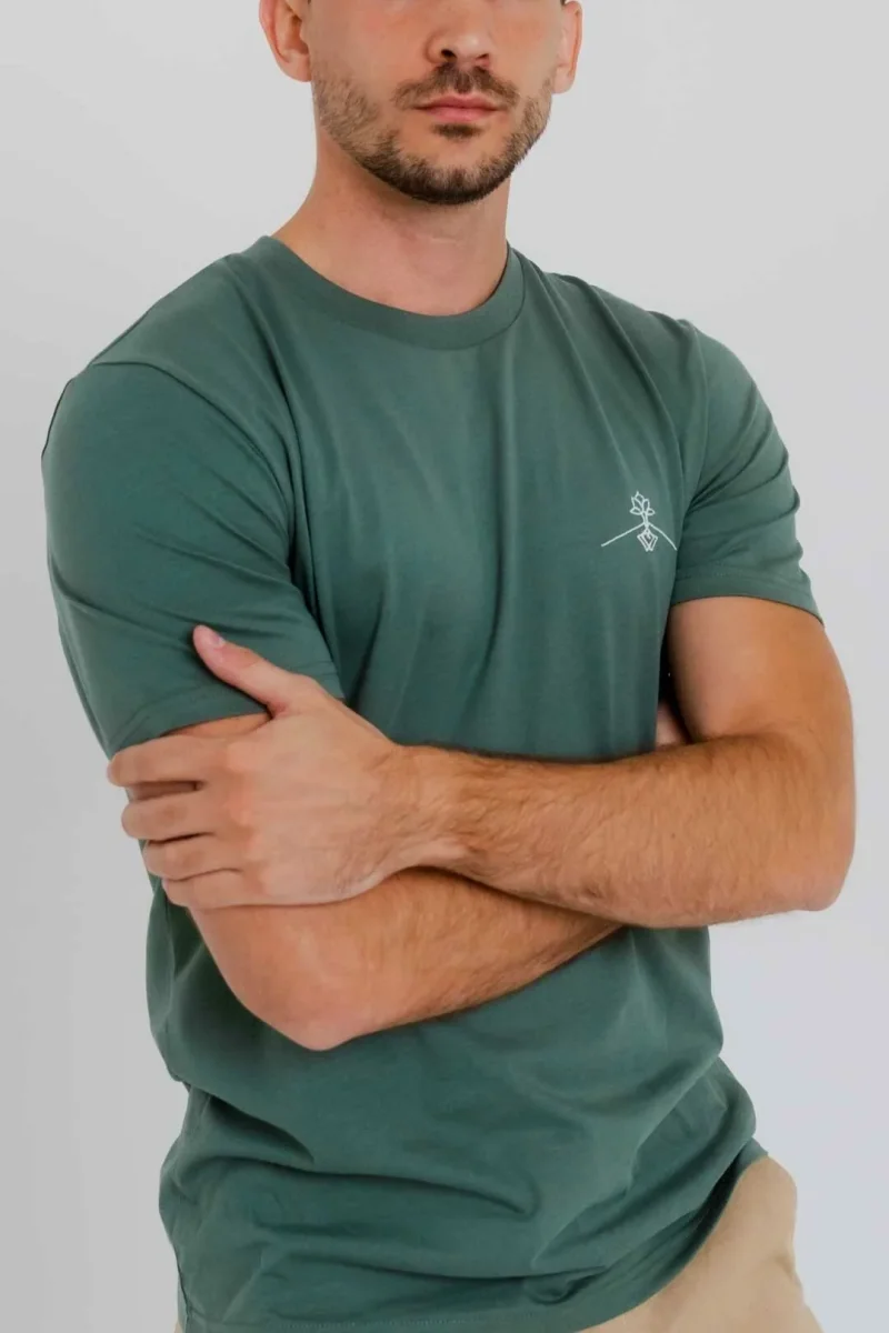 Camiseta algodón orgánico - Verde Étnico - Imagen 5