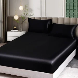 25Momme Juego de 3 piezas de seda: sábana ajustable + 2 fundas de almohada