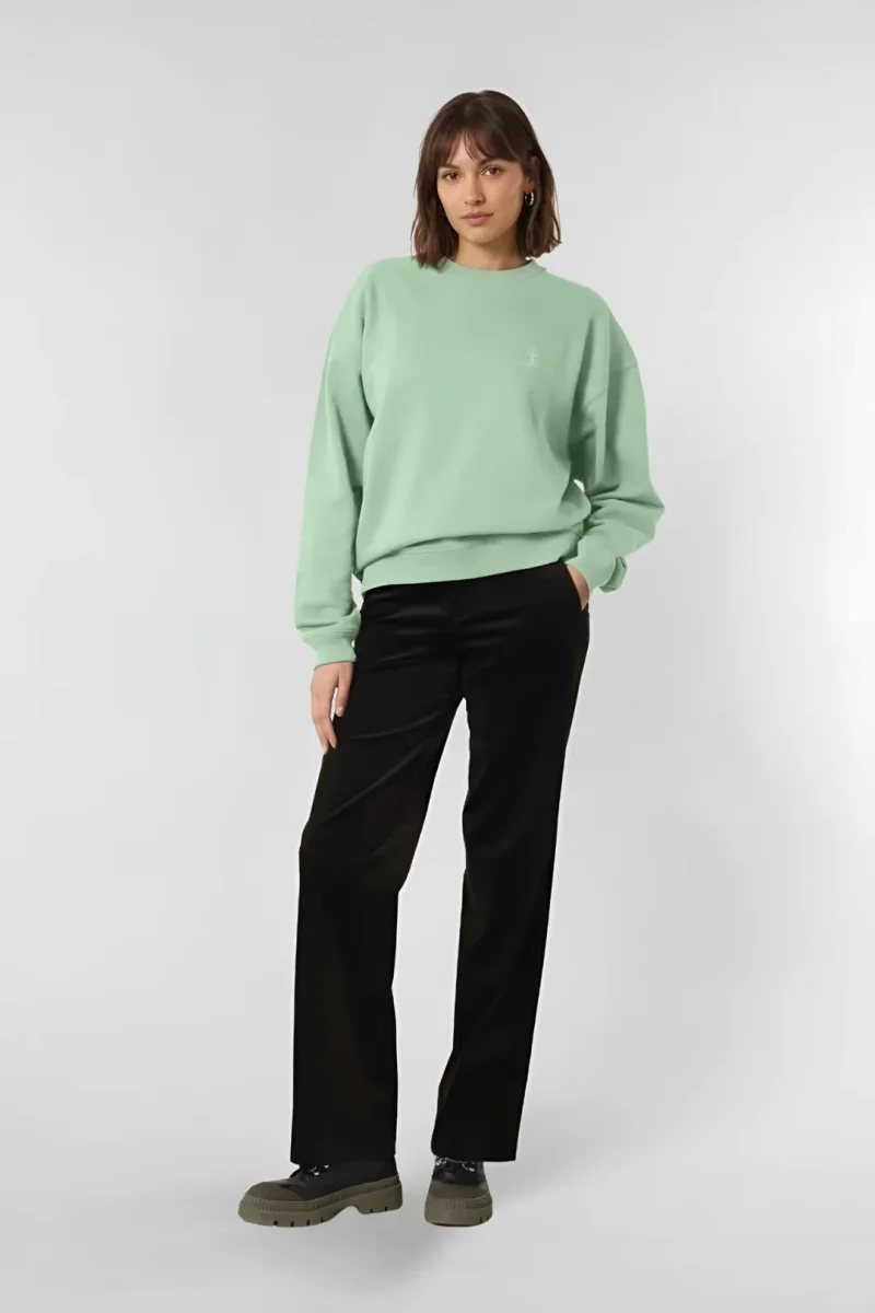 Sudadera algodón orgánico - Jade Profundo - Imagen 4