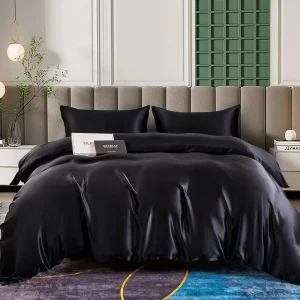 25Momme Juego De Seda De 4 Piezas: Funda Nórdica + Sábana Ajustable + 2 Fundas De Almohada