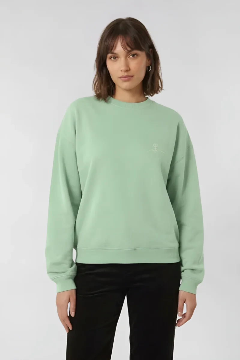 Sudadera algodón orgánico - Jade Profundo - Imagen 5