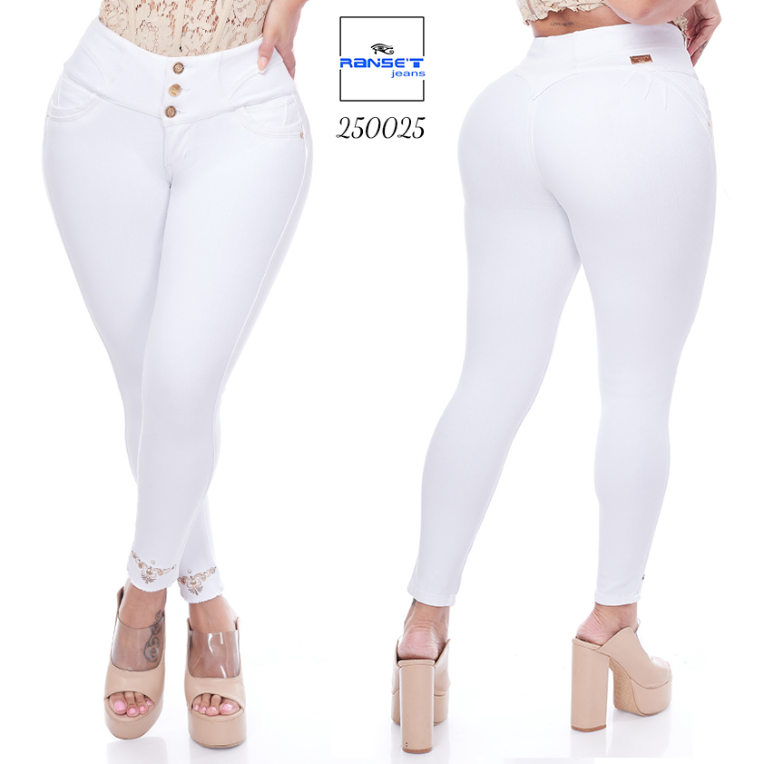 Pantalón Vaquero Blanco Gold - Imagen 4