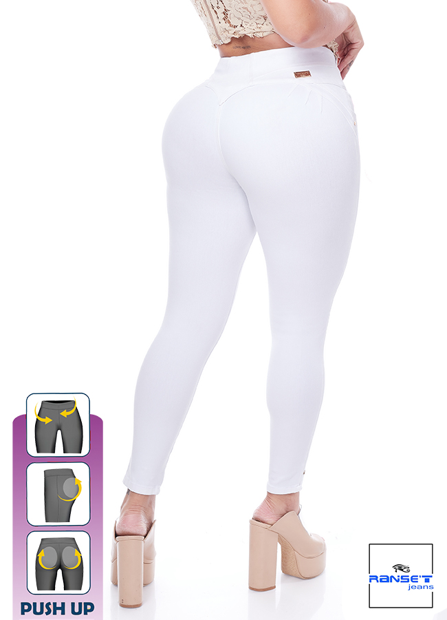 Pantalón Vaquero Blanco Gold - Imagen 3