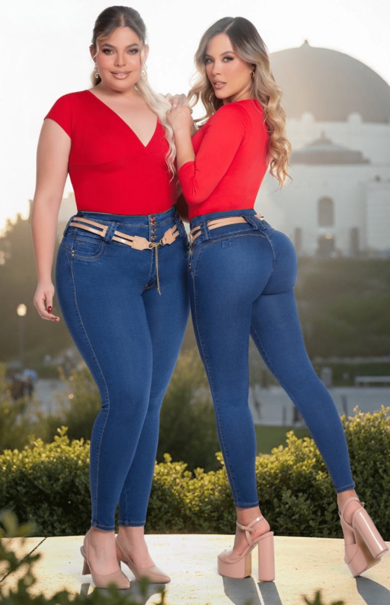 Vaquero Push Up Mujer con Faja Incorporada – Horma Colombiana y Alta Compresión 2517