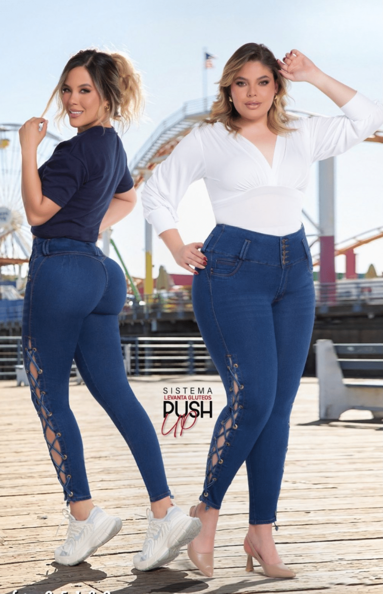 Pantalón Colombiano con Faja Moldeadora 5180 Push Up y Control total
