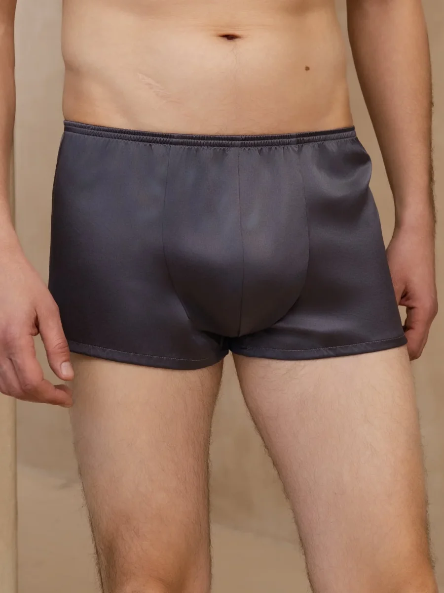 Ropa Interior Boxer Para Hombres Ultra Suave De Seda Pura - Imagen 4